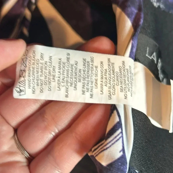 La Blanca Women's  Bikini  Top Size 10 Push Up Purple, White And Black swimsuit - Picture 5 of 7